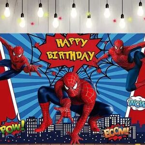 Spider-Man Birthday Party Backdrop Banner New 5x3